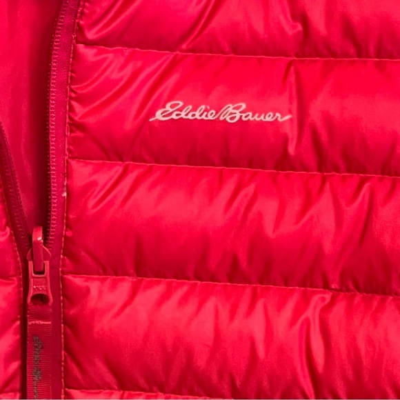 Eddie Bauer Puffer Reversible Hooded Duck Down Zip Jacket Size Child’s 10/12 - Picture 11 of 13